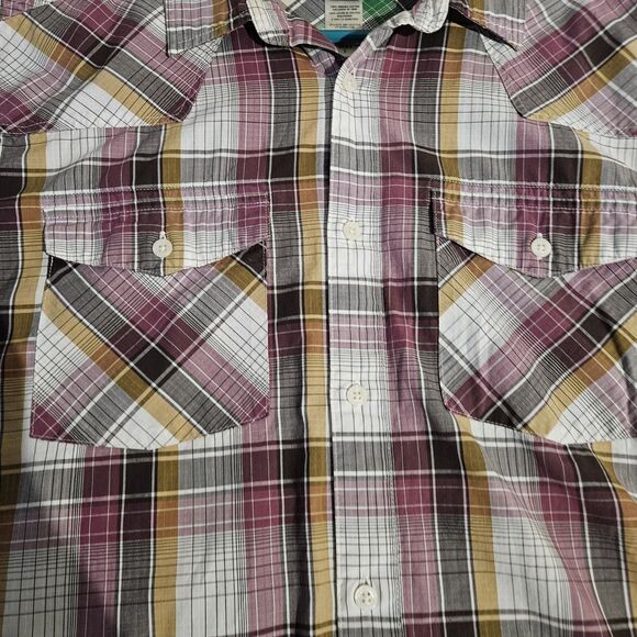 Patagonia Organic Cotton Button Shirt Mens Large Short Sleeve Pocket Outdoors - Picture 4 of 8